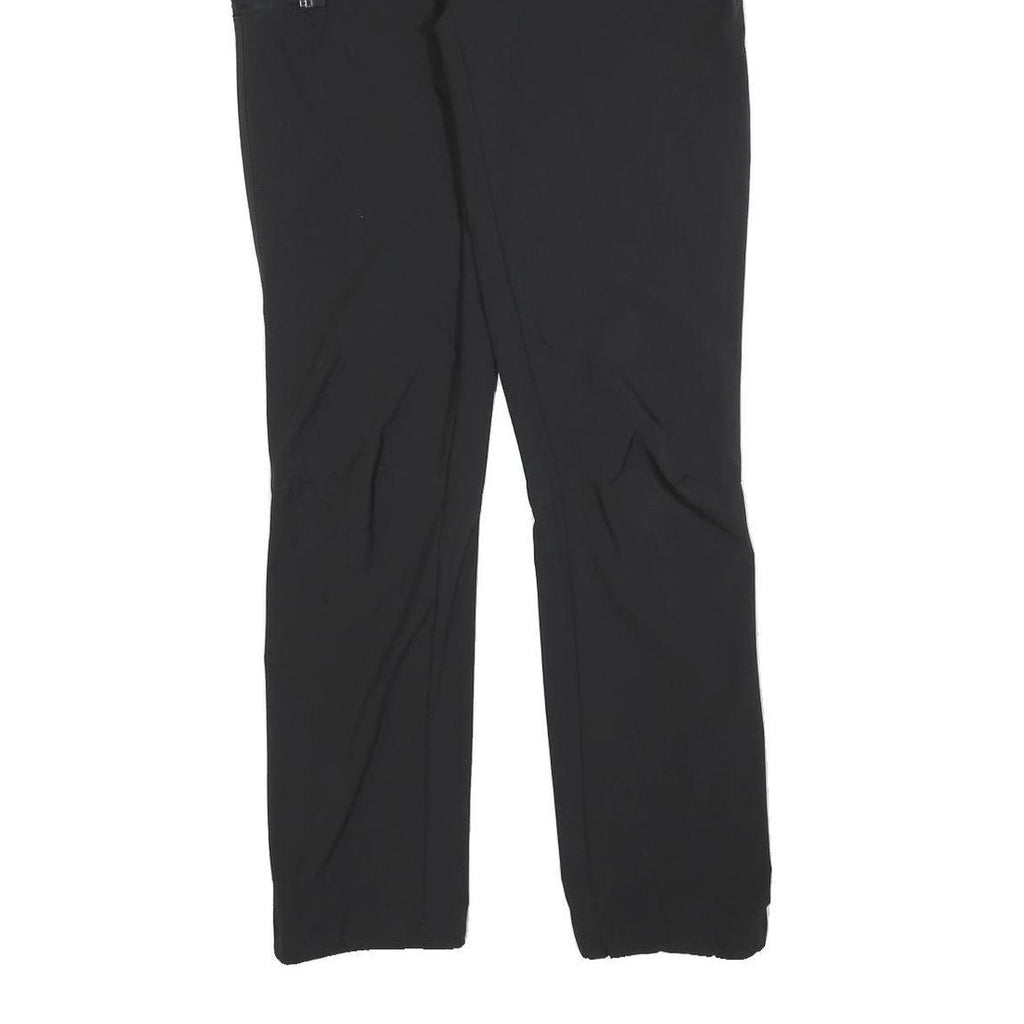 REGATTA Womens Black Slim Zip Polyester Blend Trousers W26 L32 Lightweight