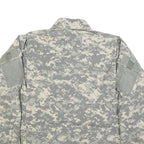 GOLDEN MFG. CO. Mens Grey Camouflage Military Cotton Blend Jacket L Zip