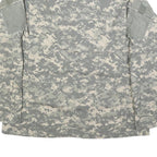 GOLDEN MFG. CO. Mens Grey Camouflage Military Cotton Blend Jacket L Zip