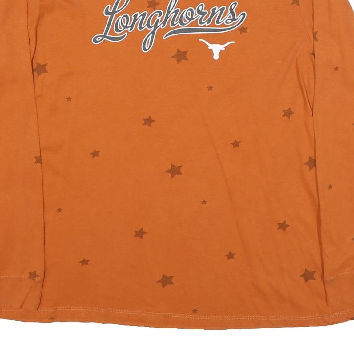 CHAMPION Mens Orange Longhorns Graphic T-Shirt XL Long Sleeve Crew Neck Stars