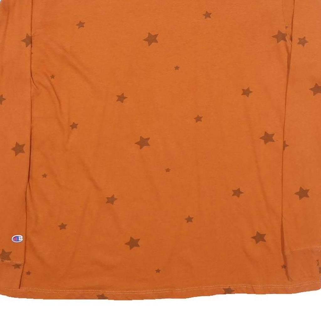 CHAMPION Mens Orange Longhorns Graphic T-Shirt XL Long Sleeve Crew Neck Stars