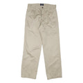 DOCKERS Mens Cotton Blend Beige Regular Straight Trousers W30 L29 Casual Smart