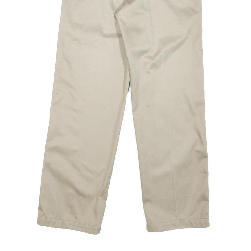 DOCKERS Mens Cotton Blend Beige Regular Straight Trousers W30 L29 Casual Smart