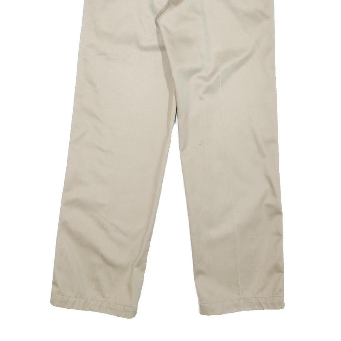 DOCKERS Mens Cotton Blend Beige Regular Straight Trousers W30 L29 Casual Smart