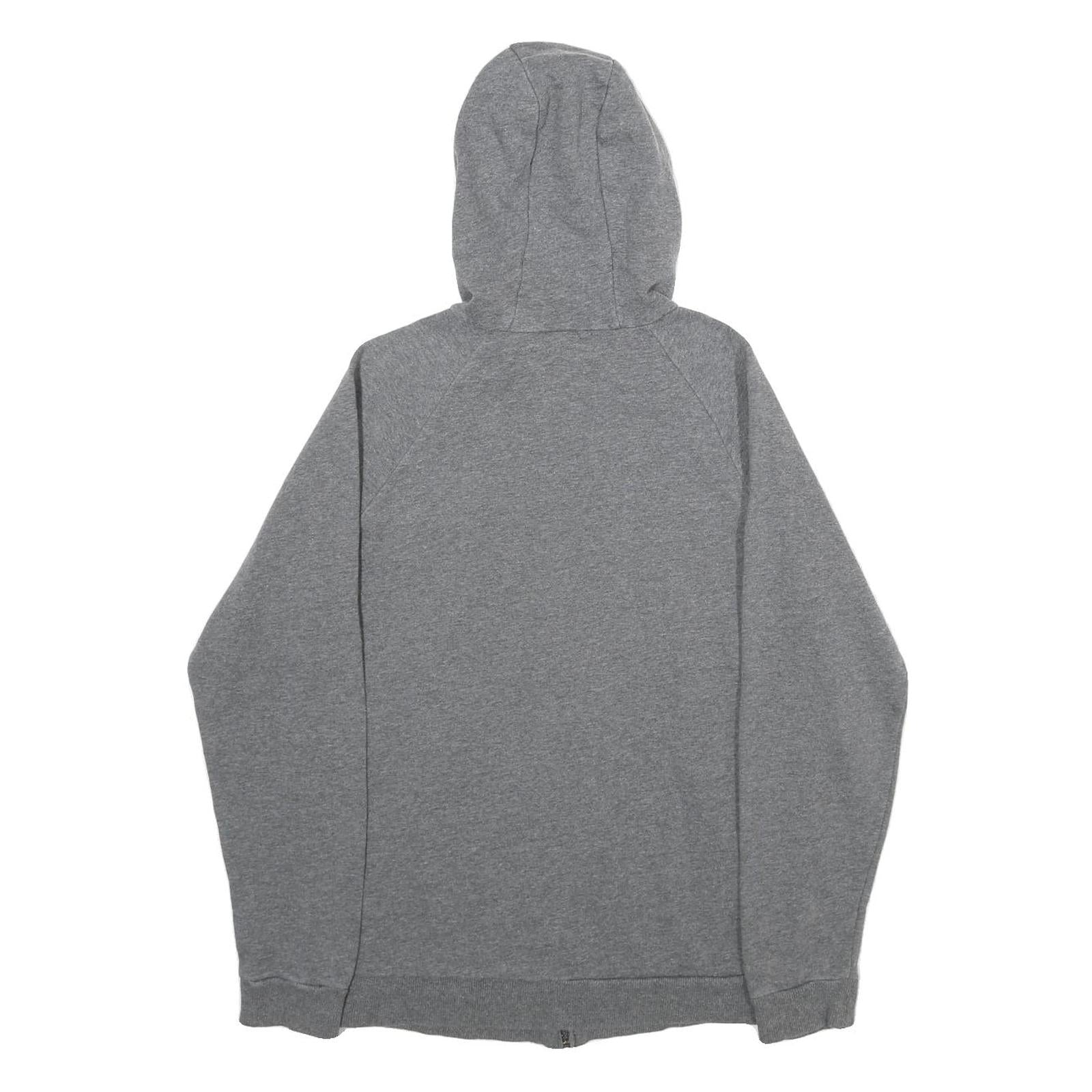 UNDER ARMOUR Mens Grey Full Zip Hoodie S Cotton Blend Casual Sportswear