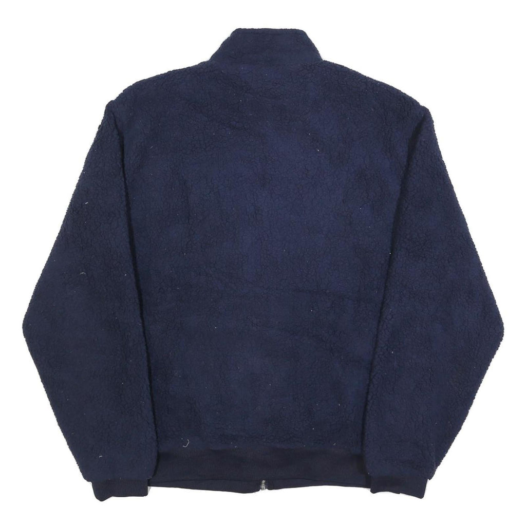 FILA Womens Navy Blue Classic Polyester Zip Up Fleece Jacket XL Casual Outerwear