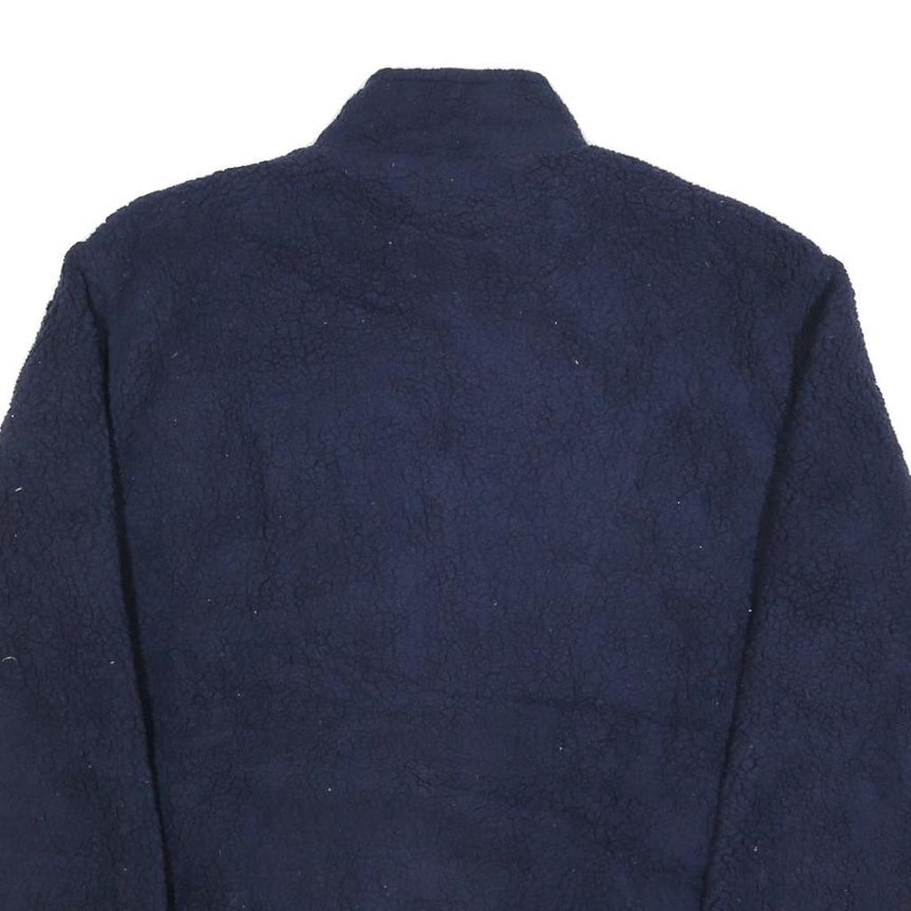 FILA Womens Navy Blue Classic Polyester Zip Up Fleece Jacket XL Casual Outerwear