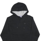 CHAMPION Mens Black Hoodie S Cotton Blend Pullover Lightweight Drawstring
