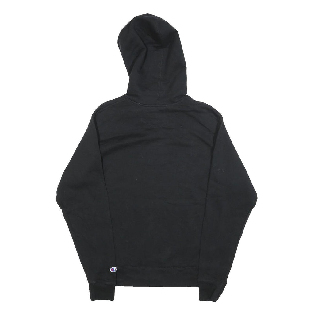 CHAMPION Mens Black Hoodie S Cotton Blend Pullover Lightweight Drawstring