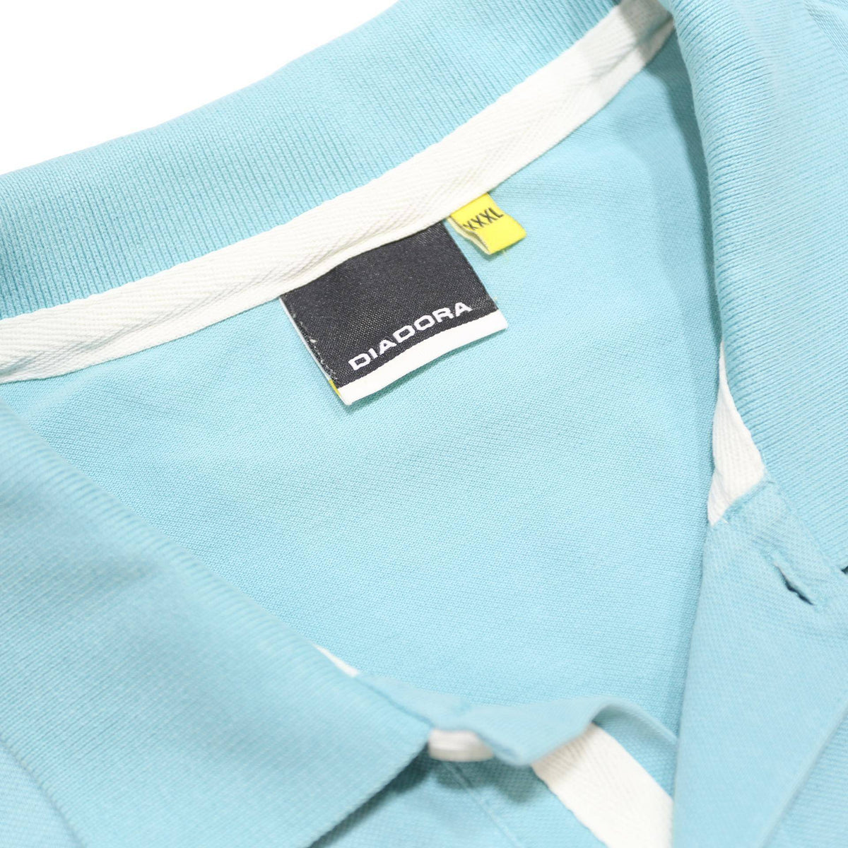 DIADORA Mens Blue Polo Shirt 3XL Cotton Short Sleeve Casual Lightweight