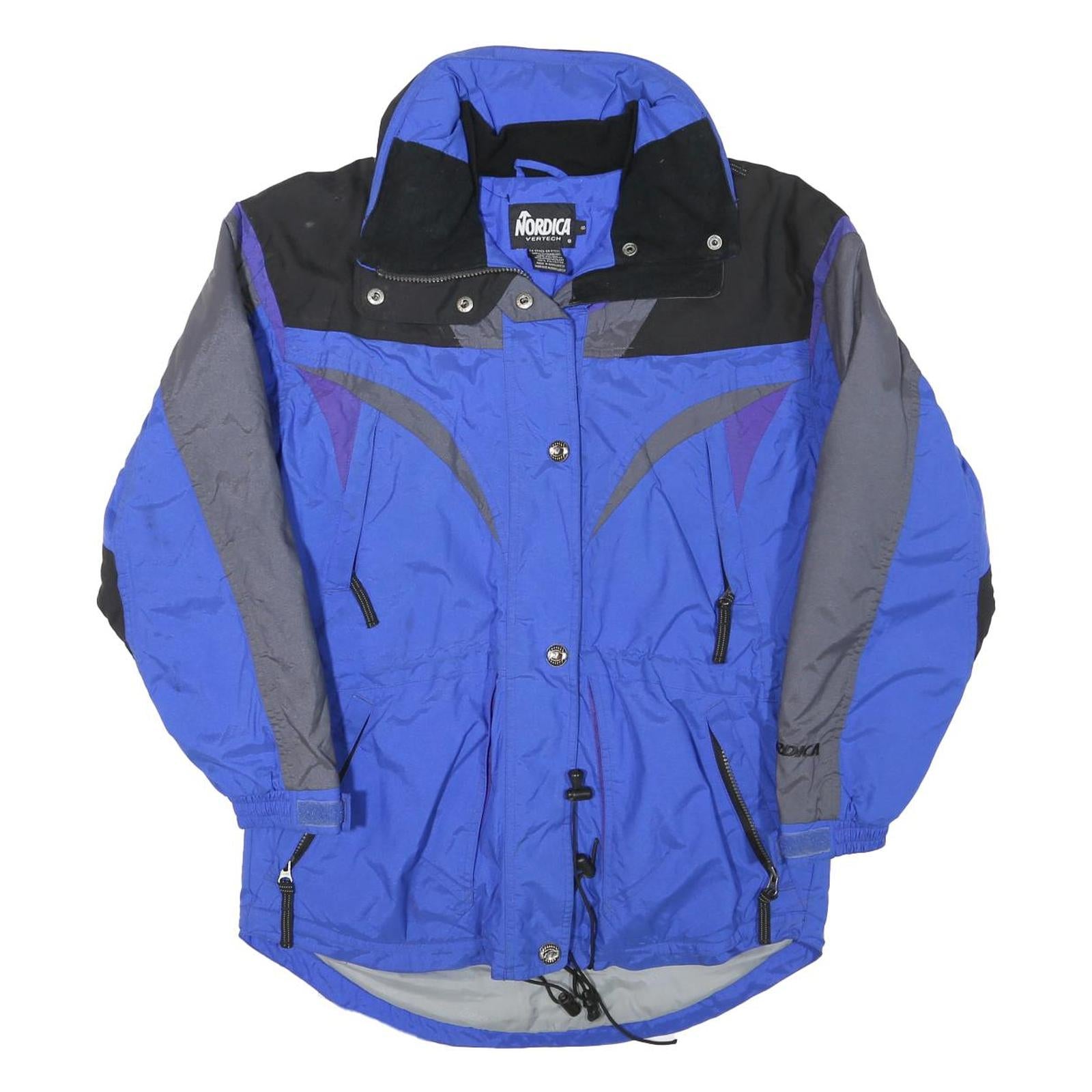 NORDICA Womens Blue & Grey Zip Jacket M Polyester Blend Outdoor Sportswear