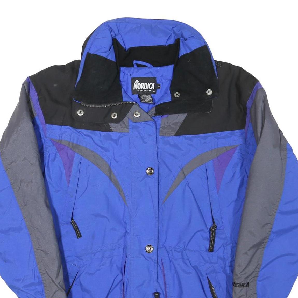 NORDICA Womens Blue & Grey Zip Jacket M Polyester Blend Outdoor Sportswear