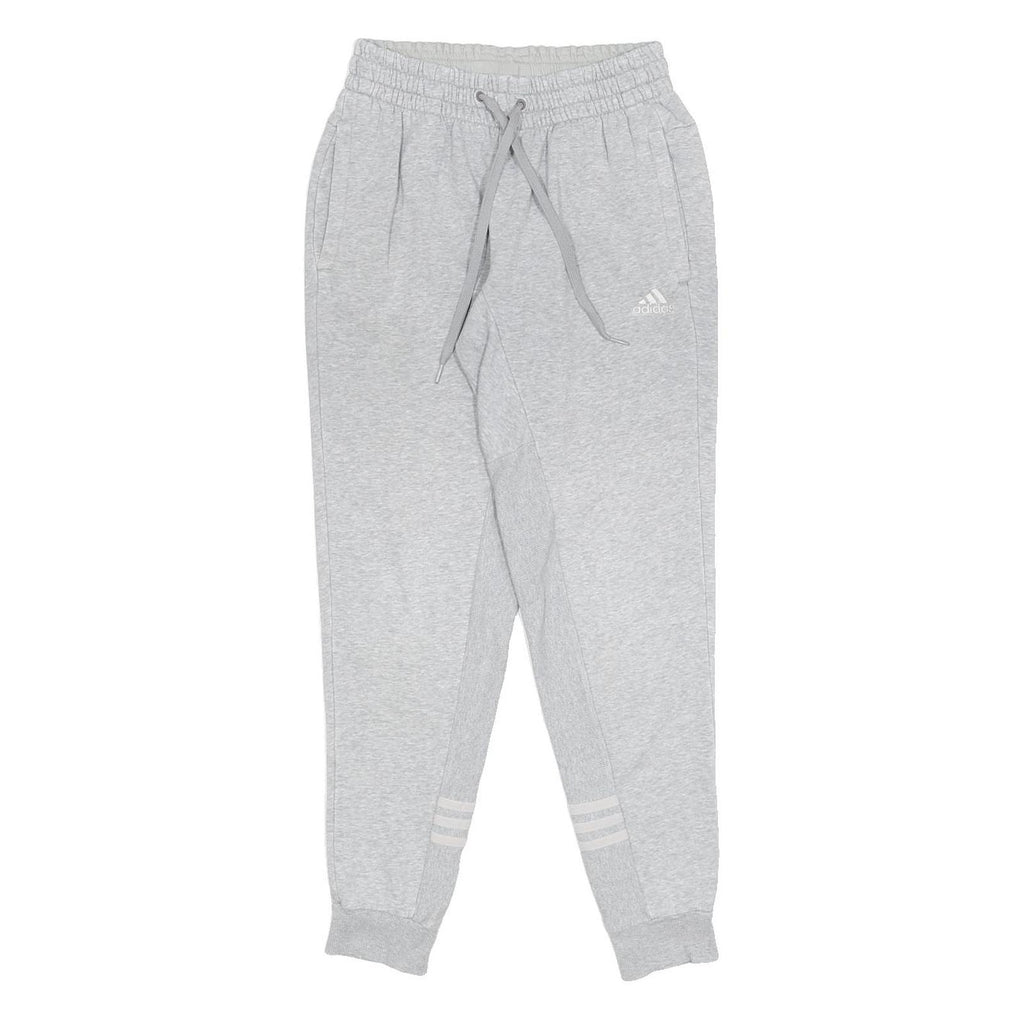 ADIDAS Womens Joggers Grey XS W23 L26 Cotton Blend Slim Tapered Jogging Bottoms
