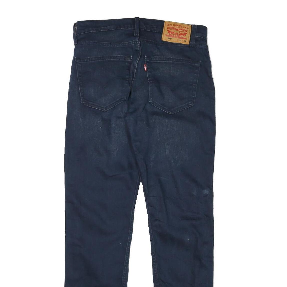 LEVI'S Mens Slim Blue Denim Dark Jeans W30 L31 Classic Cotton Blend Zip