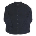 FRENCH CONNECTION Mens Navy Blue Check Shirt L Cotton Long Sleeve Casual Twill