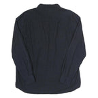 FRENCH CONNECTION Mens Navy Blue Check Shirt L Cotton Long Sleeve Casual Twill