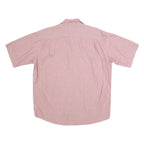 WRANGLER Mens Pink Cotton Blend Short Sleeve Shirt M Button Front Casual