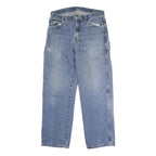 DICKIES Mens Regular Blue Denim Straight Button Jeans W32 L29 Workwear