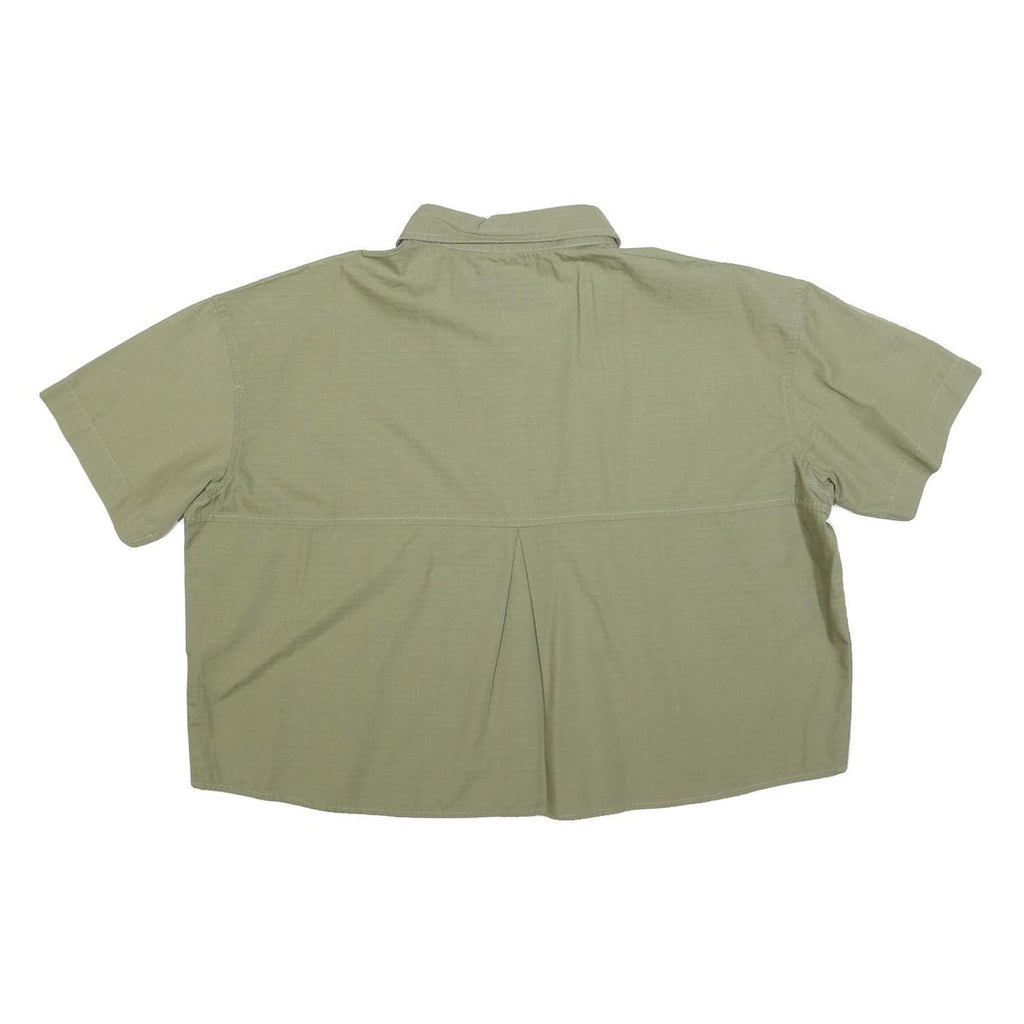 TIMBERLAND Womens Green Short Sleeve Cotton Blend Shirt XL Casual Summer