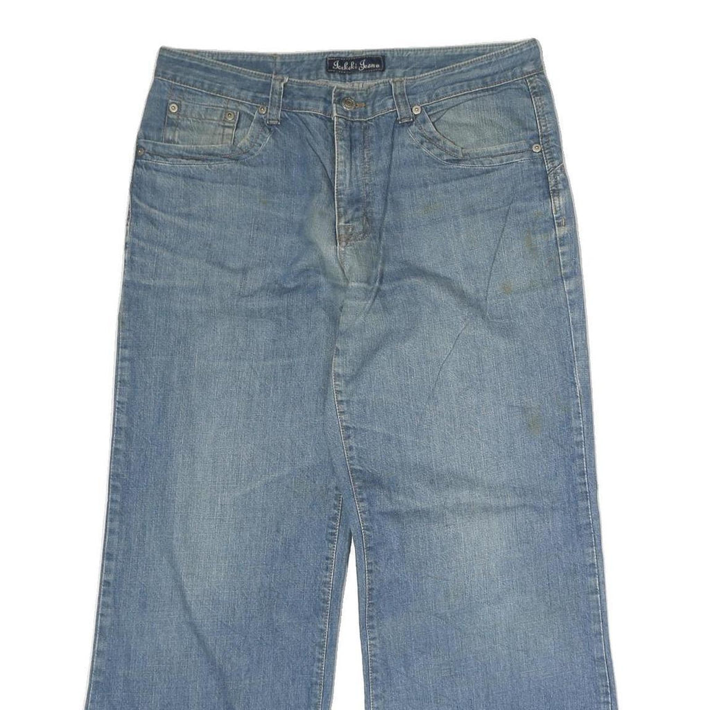 ICEKEKI JEAN Mens Jeans Blue Regular Wide-Leg Denim Medium W32 L27 Classic
