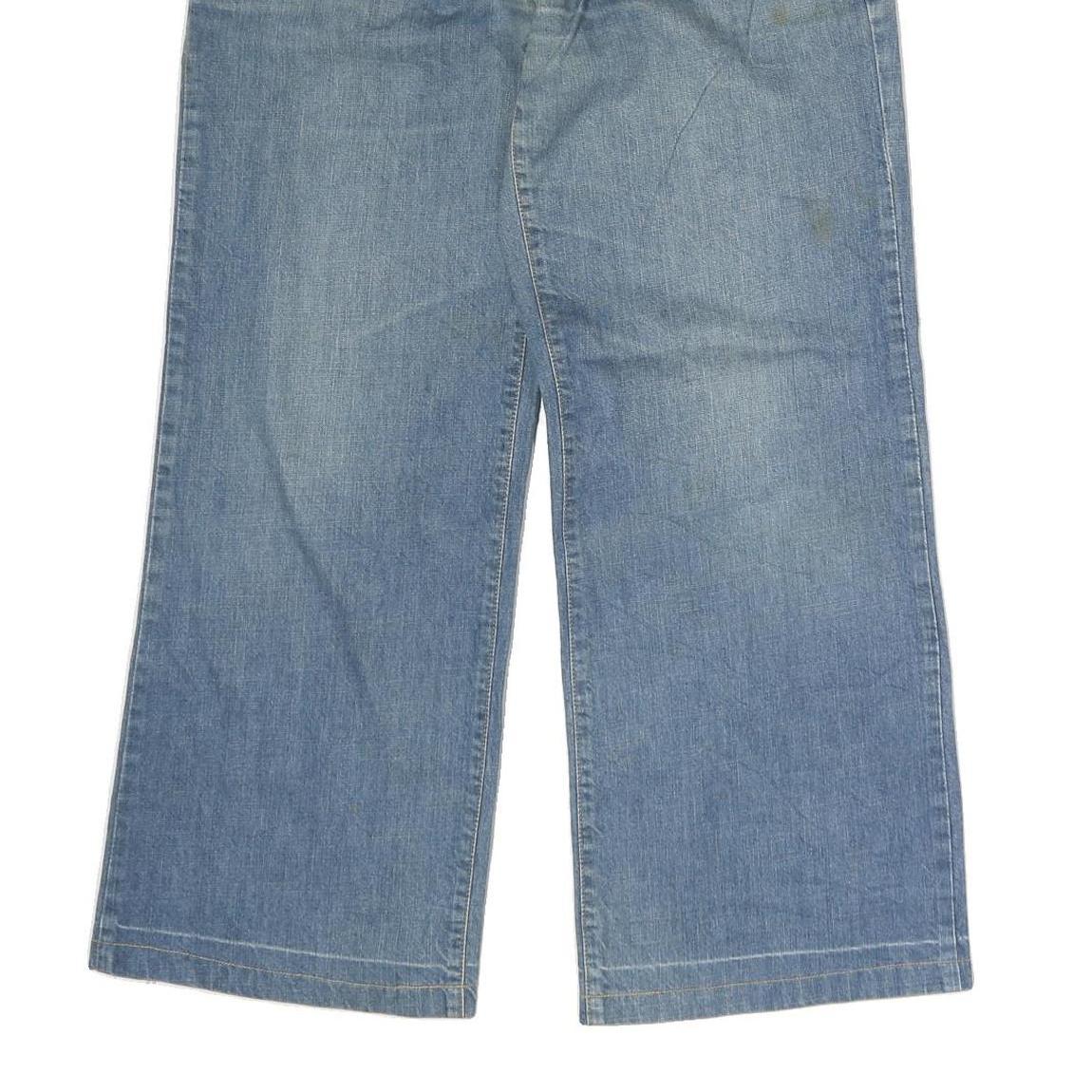 ICEKEKI JEAN Mens Jeans Blue Regular Wide-Leg Denim Medium W32 L27 Classic