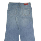 ICEKEKI JEAN Mens Jeans Blue Regular Wide-Leg Denim Medium W32 L27 Classic