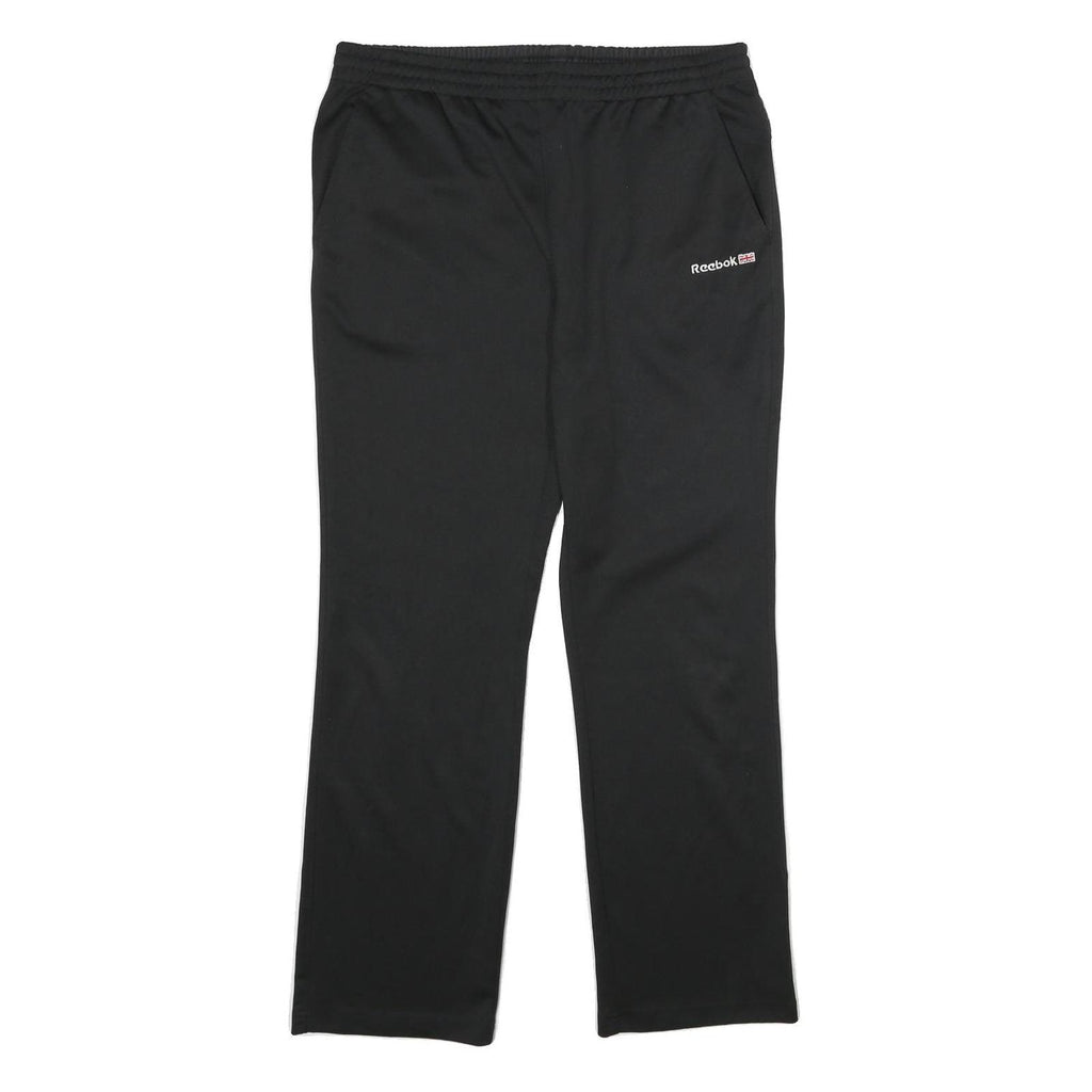 REEBOK Mens Joggers Black XL W34 L30 Regular Fit Straight Leg Sports Leisurewear