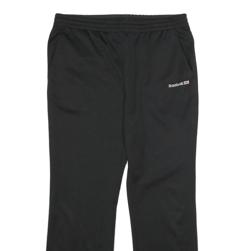 REEBOK Mens Joggers Black XL W34 L30 Regular Fit Straight Leg Sports Leisurewear