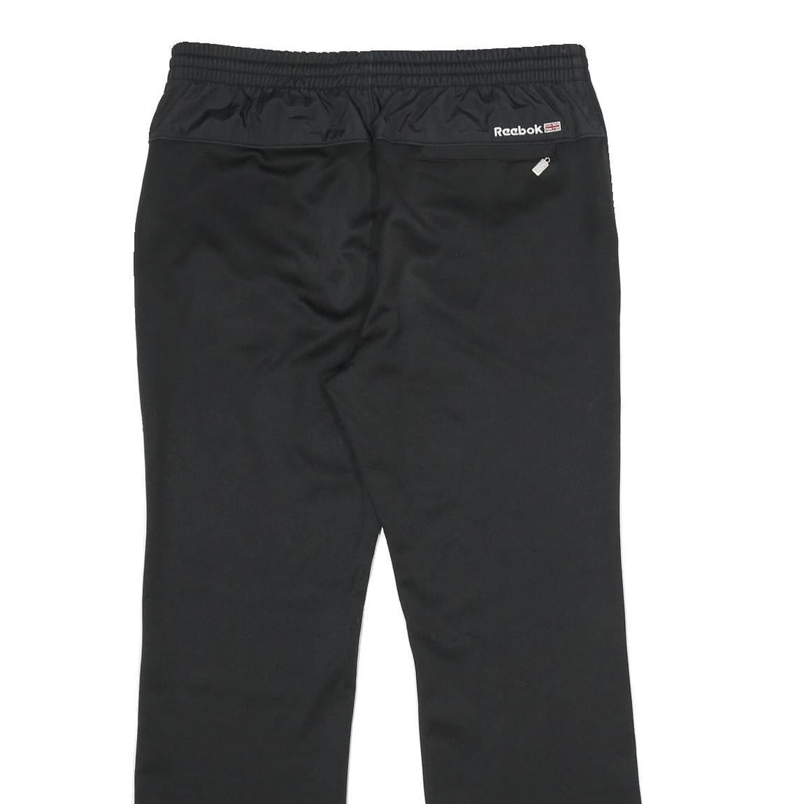 REEBOK Mens Joggers Black XL W34 L30 Regular Fit Straight Leg Sports Leisurewear