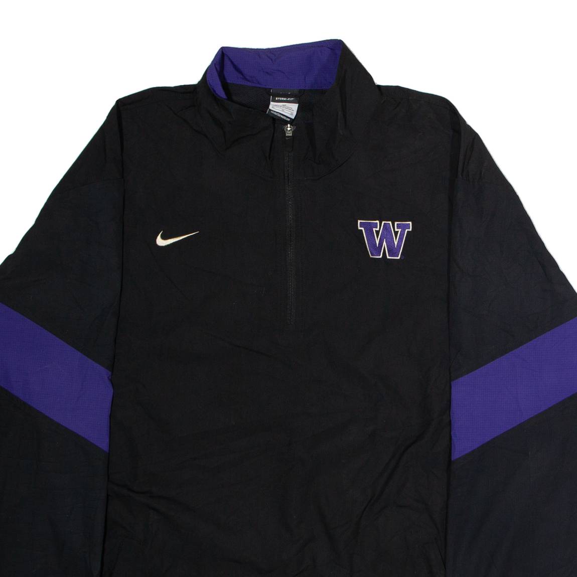 NIKE University Of Washington Huskies Mens Pullover Jacket Black XL