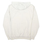 CARHARTT Womens White ¼ Zip Hoodie S Sleeve Logo Plain Cotton Blend Casual