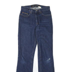 DKNY Womens Regular Fit Straight Leg Denim Dark Blue Jeans W26 L31 Classic Zip