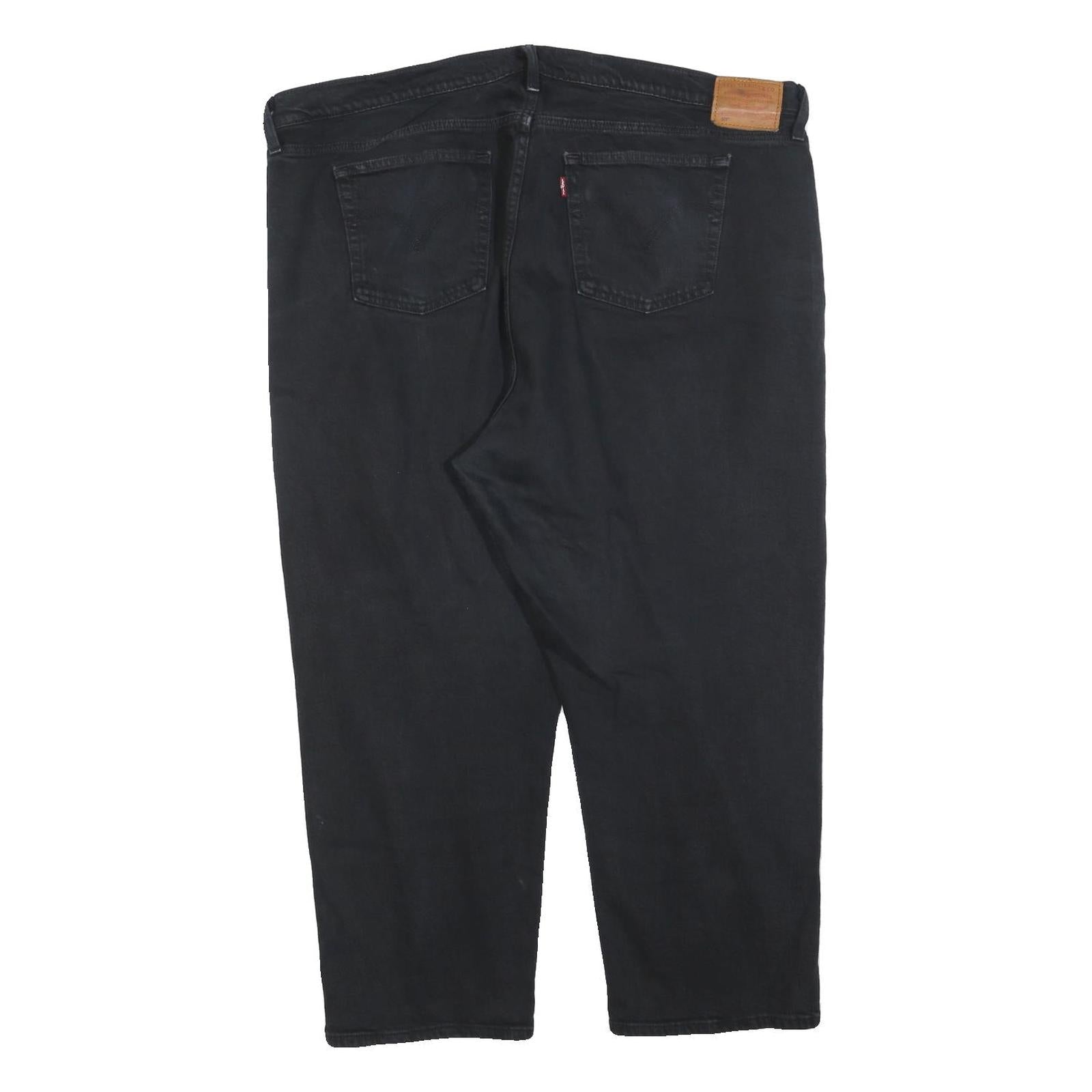 LEVI'S 501 BIG E Mens Jeans Black Regular Straight Denim Raw W44 L26 Classic