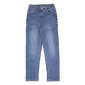 PAPAYA Womens Blue Regular Fit Straight Leg Denim W26 L29 Cotton Blend Zip Jeans