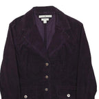 TOMMY HILFIGER Womens Purple Cotton Corduroy Blazer Jacket M Stretch Button