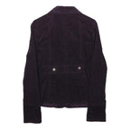TOMMY HILFIGER Womens Purple Cotton Corduroy Blazer Jacket M Stretch Button