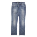 PHARD Womens Slim Blue Denim Jeans W32 L32 Zip Closure Classic Style