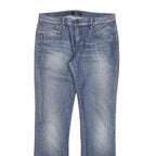 PHARD Womens Slim Blue Denim Jeans W32 L32 Zip Closure Classic Style