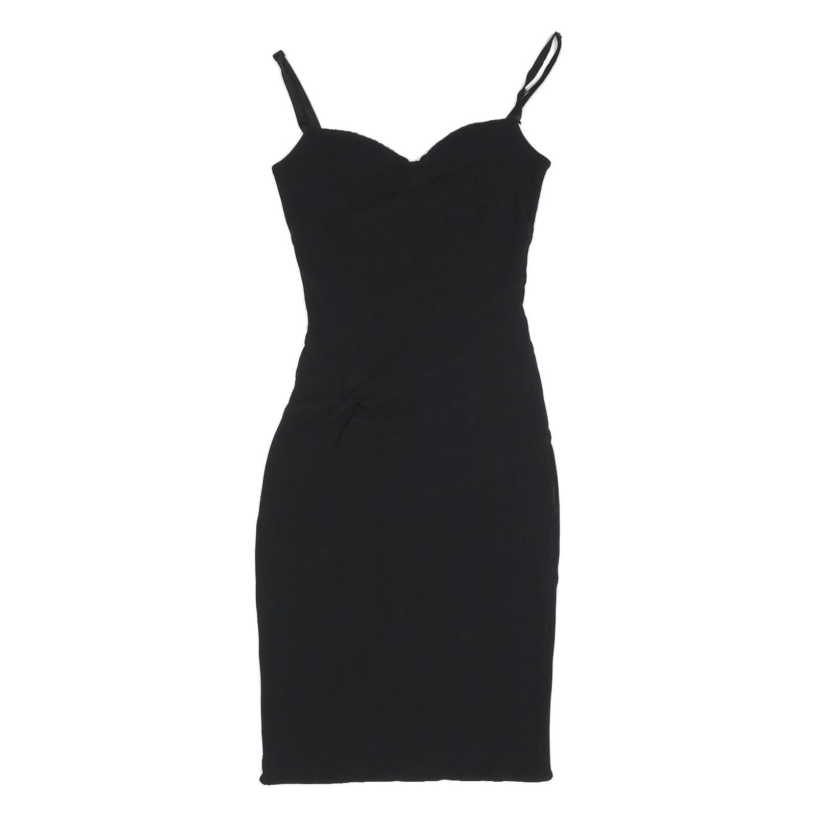 KAREN MILLEN Womens Black Bodycon Jersey Mini Dress UK 8 Polyester Blend