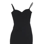 KAREN MILLEN Womens Black Bodycon Jersey Mini Dress UK 8 Polyester Blend