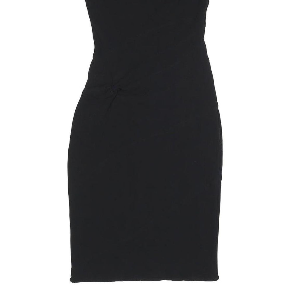 KAREN MILLEN Womens Black Bodycon Jersey Mini Dress UK 8 Polyester Blend