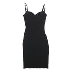 KAREN MILLEN Womens Black Bodycon Jersey Mini Dress UK 8 Polyester Blend