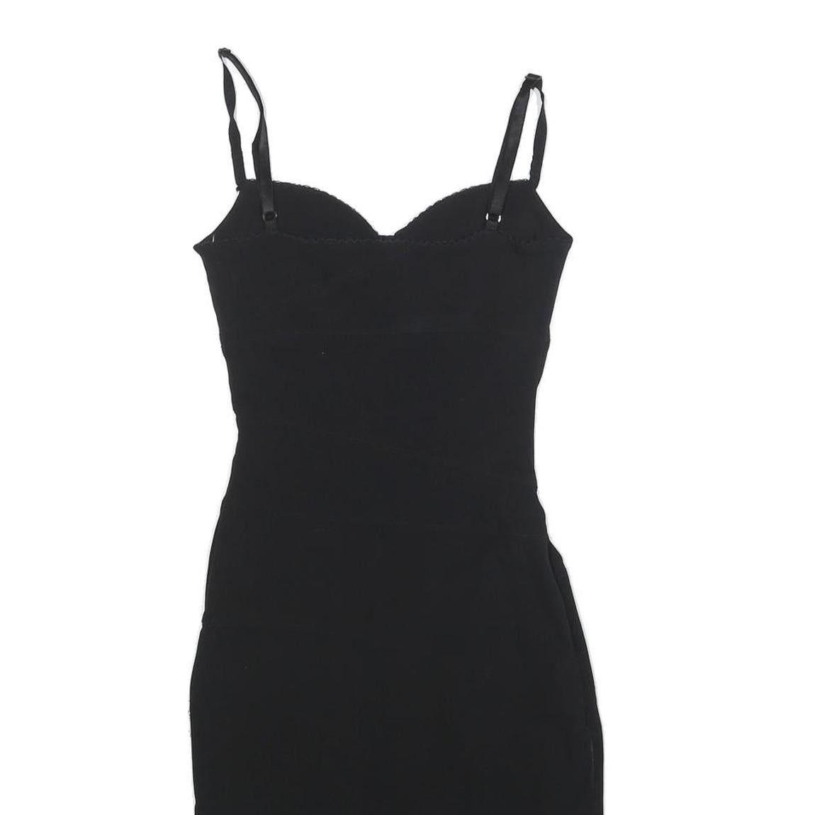 KAREN MILLEN Womens Black Bodycon Jersey Mini Dress UK 8 Polyester Blend