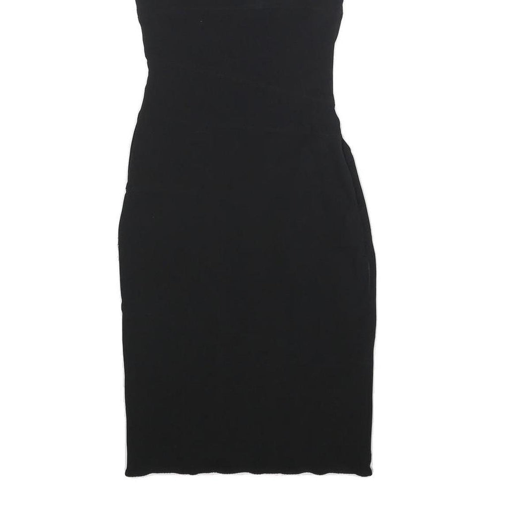 KAREN MILLEN Womens Black Bodycon Jersey Mini Dress UK 8 Polyester Blend