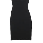 KAREN MILLEN Womens Black Bodycon Jersey Mini Dress UK 8 Polyester Blend