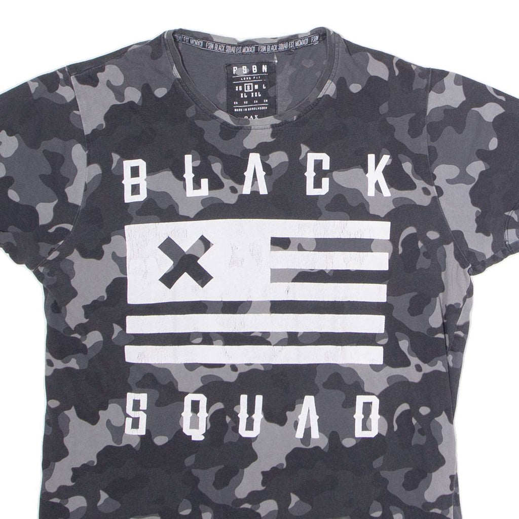 BLACK SQUAD Mens T-Shirt Grey S