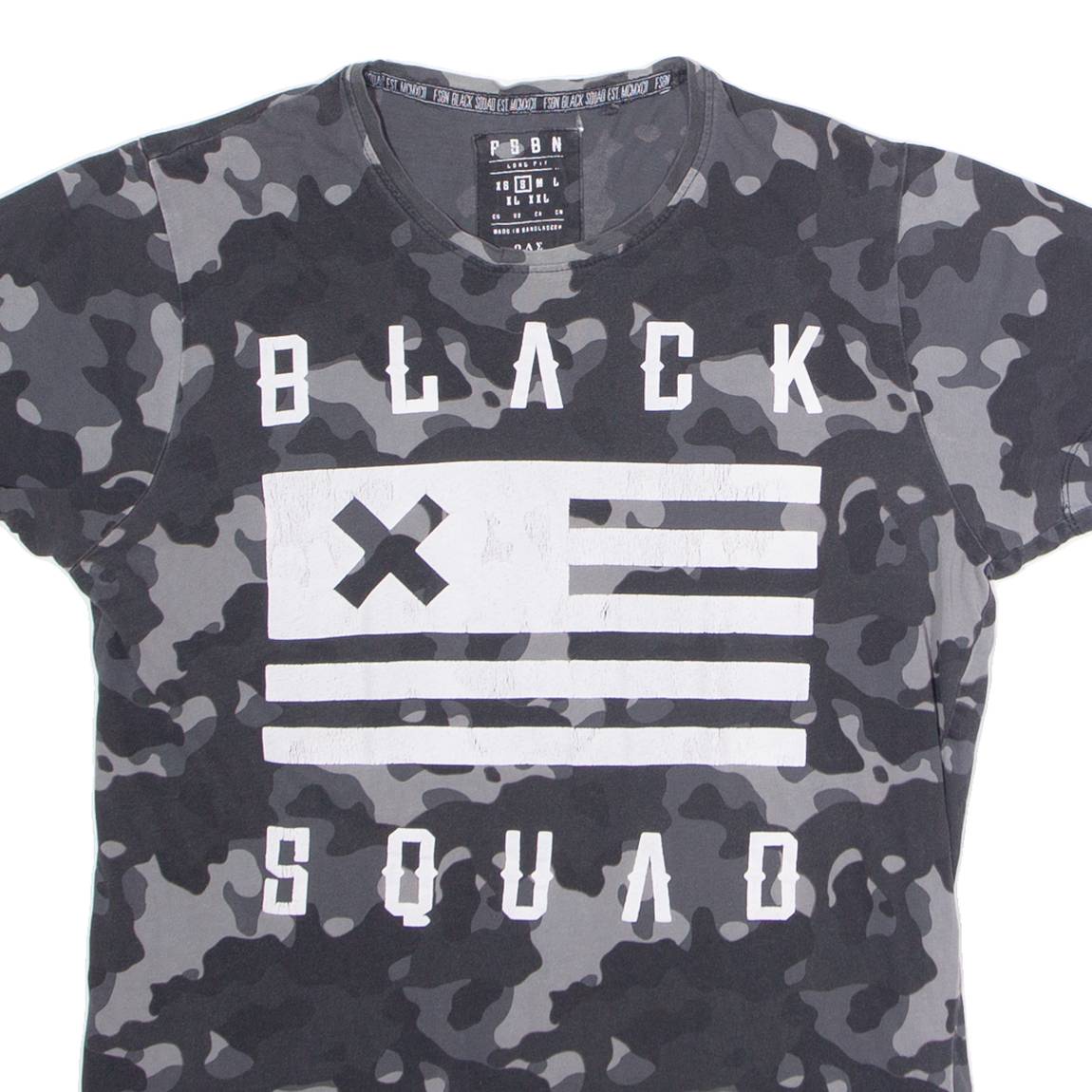 BLACK SQUAD Mens T-Shirt Grey S