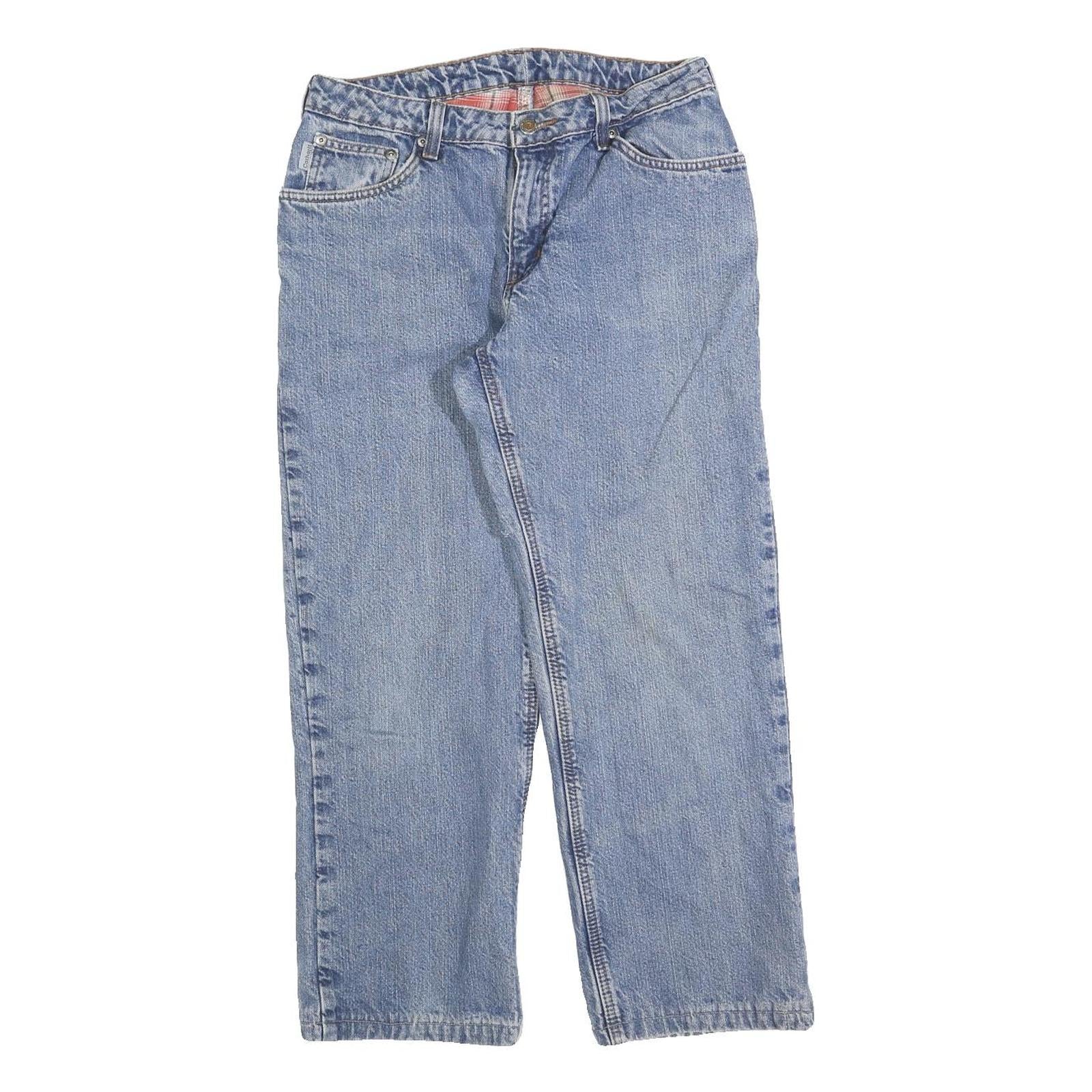 CARHARTT Mens Regular Fit Blue Denim Jeans W28 L26 Casual Zip Closure