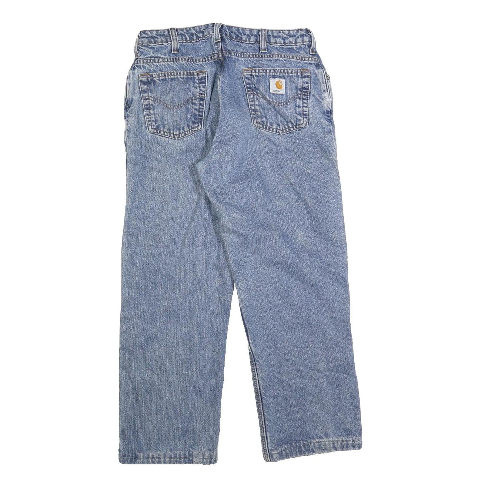 CARHARTT Mens Regular Fit Blue Denim Jeans W28 L26 Casual Zip Closure