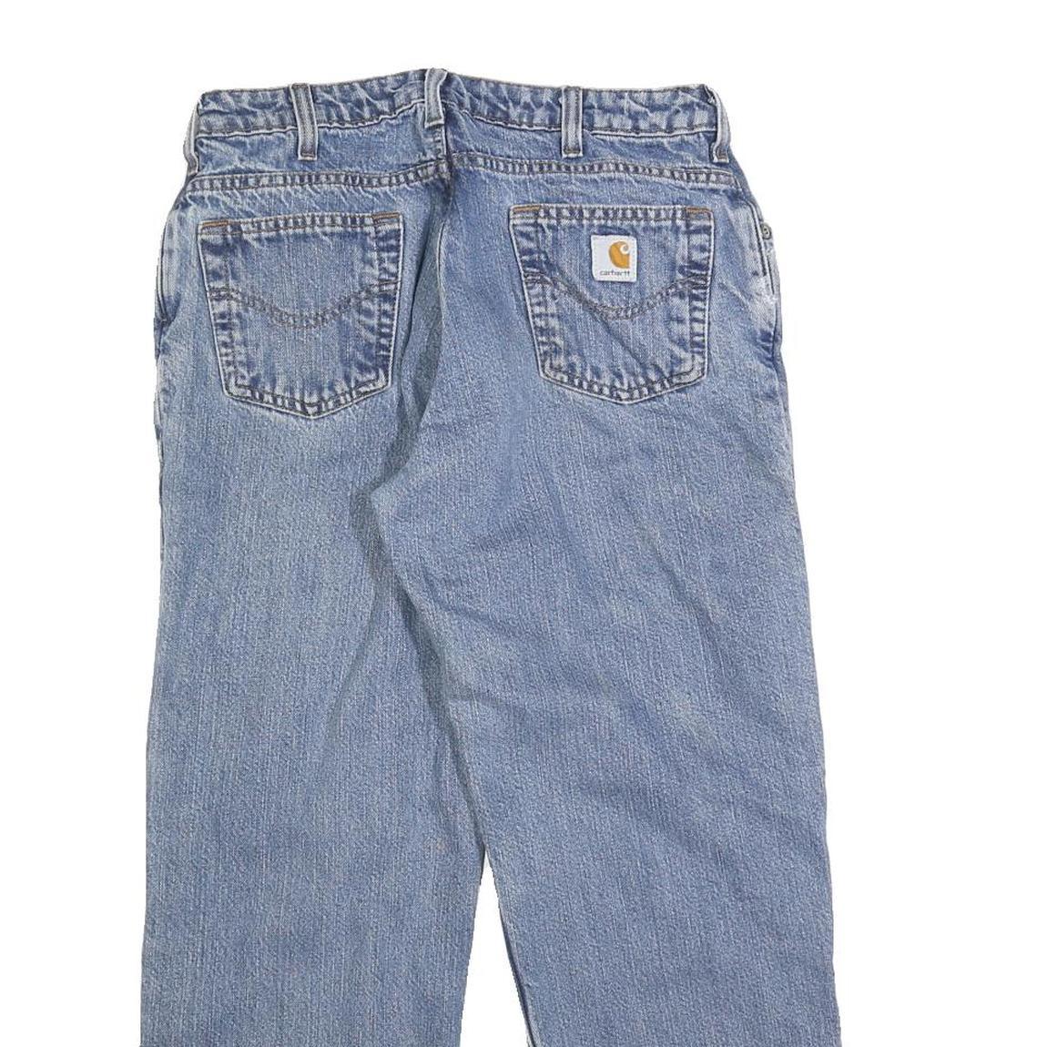 CARHARTT Mens Regular Fit Blue Denim Jeans W28 L26 Casual Zip Closure